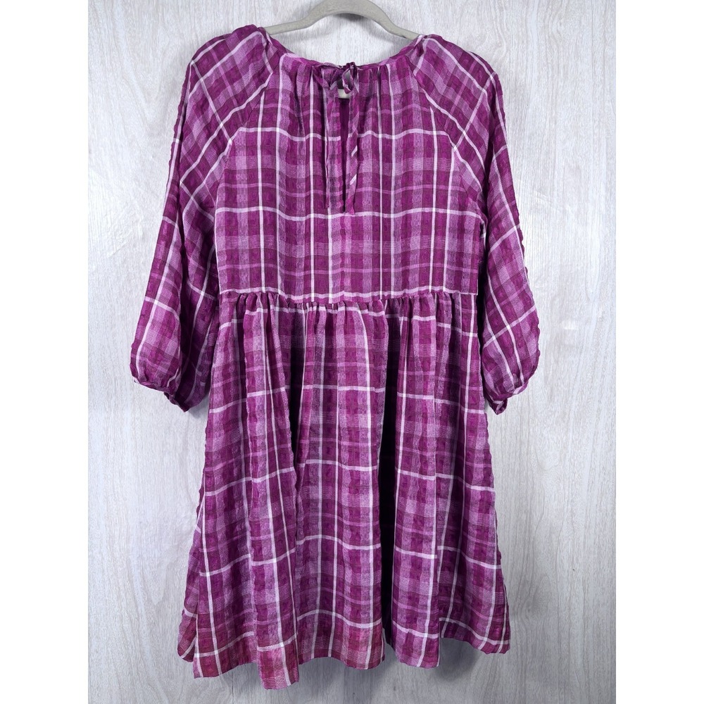 Madewell Pink Mini Dress Womens Small Boho Cottagecore Minimalist Babydoll - Picture 3 of 8
